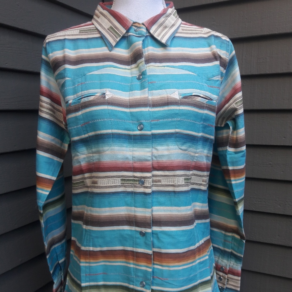 Tasha Polizzi Blue Serape Shirt